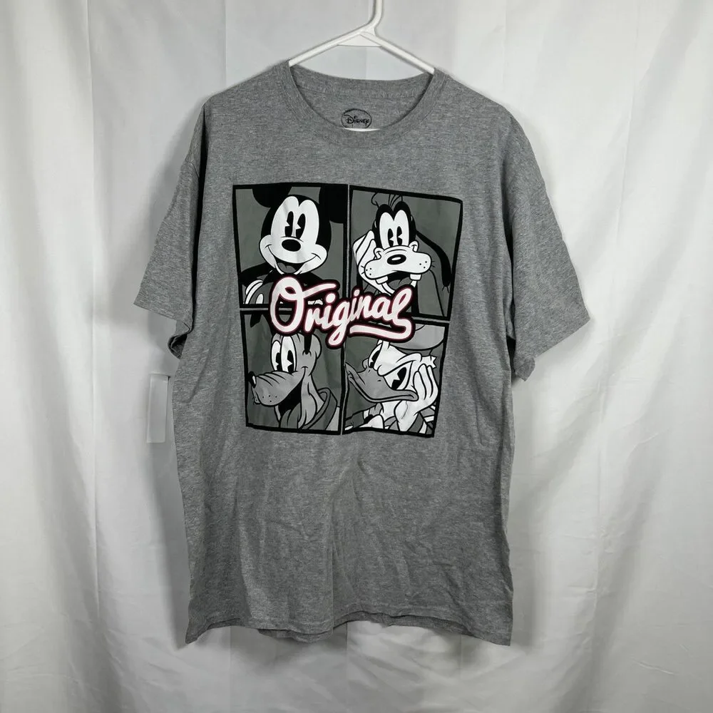 Disney Originals T-Shirt Men’s XL Mickey Goofy Pluto Donald Duck Graphic Print
